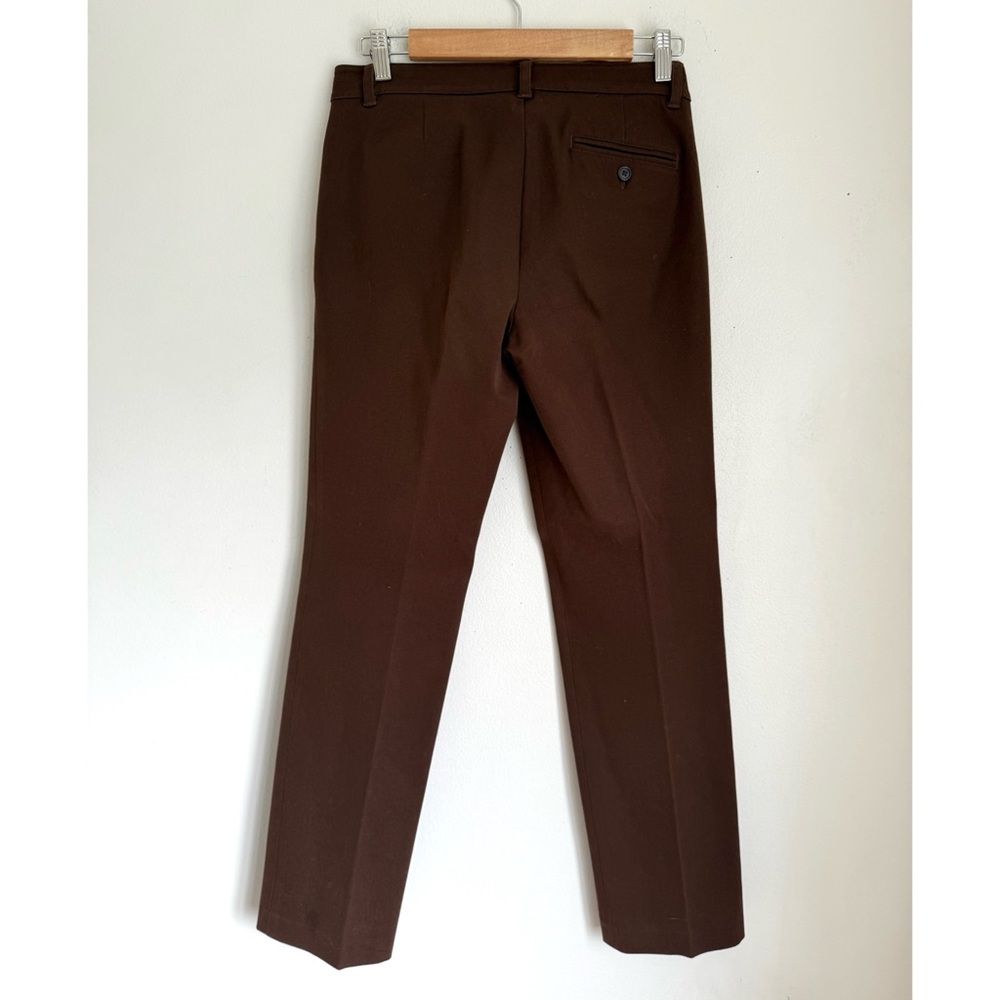 Ralph Lauren Adelle Straight Leg Trouser Pants in Chocolate Brown - Picture 4 of 6